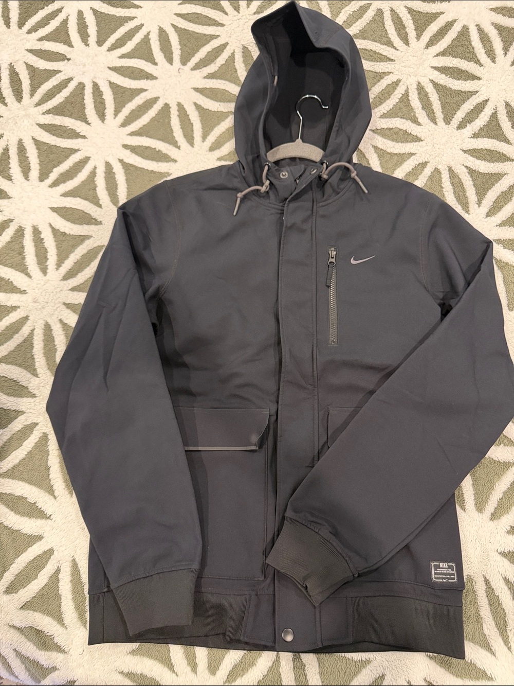Nike Men’s Dark Gray Hooded Softshell Jacket